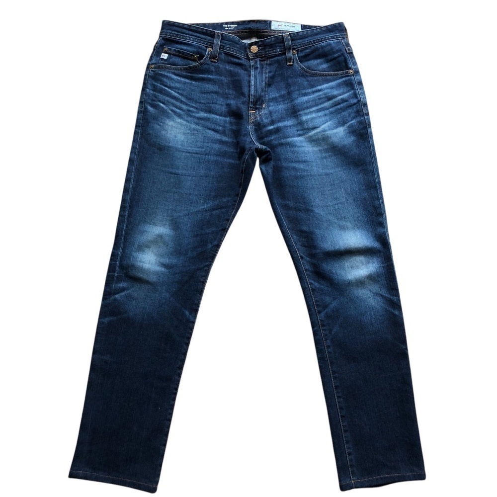 AG Adriano Goldschmied Men's Slim Straight Jeans - Dark Blue